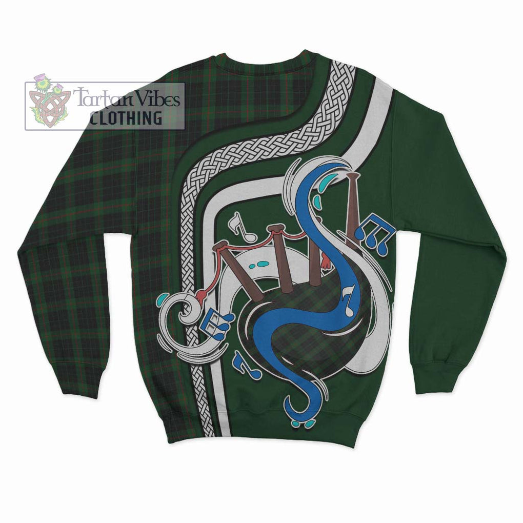 Tartan Vibes Clothing Gunn Logan Tartan Sweatshirt with Epic Bagpipe Style