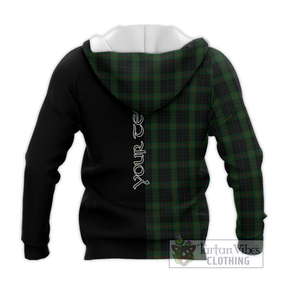 Gunn Logan Tartan Knitted Hoodie with Family Crest and Half Of Me Style - Tartanvibesclothing Shop