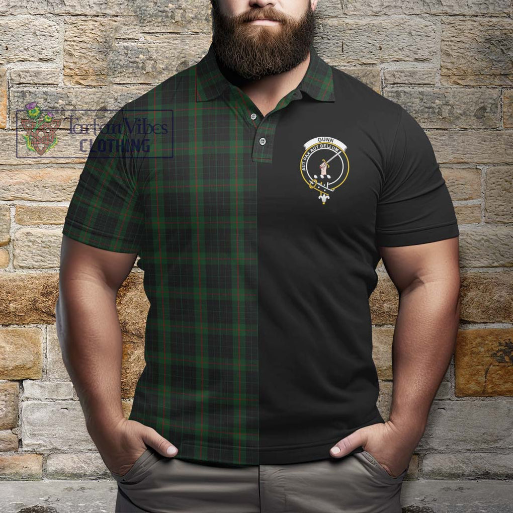 Gunn Logan Tartan Polo Shirt with Family Crest and Half Of Me Style - Tartanvibesclothing Shop