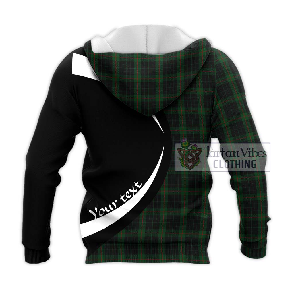 Gunn Logan Tartan Knitted Hoodie with Family Crest Circle Style - Tartan Vibes Clothing