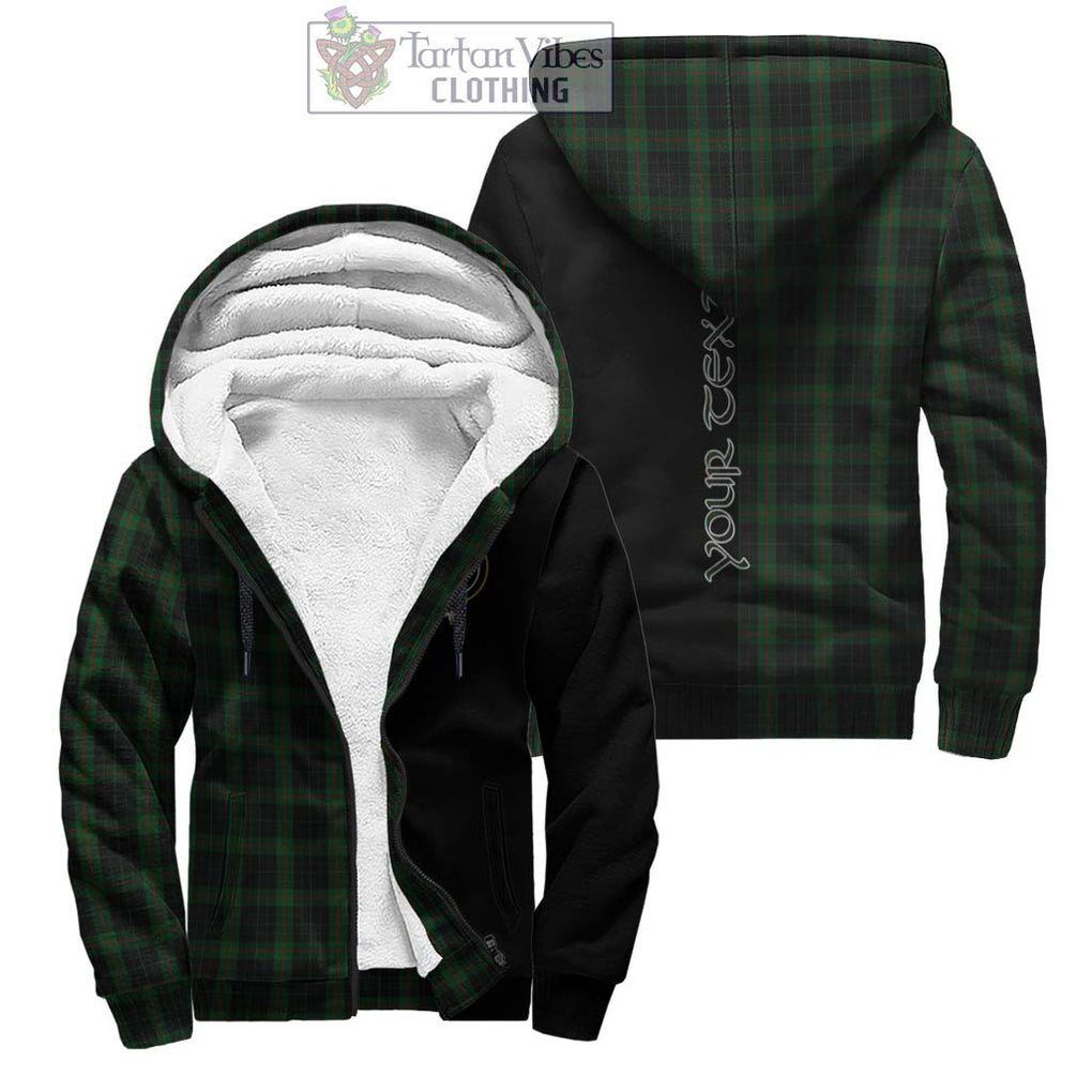 Gunn Logan Tartan Sherpa Hoodie with Family Crest and Half Of Me Style Unisex - Tartanvibesclothing Shop