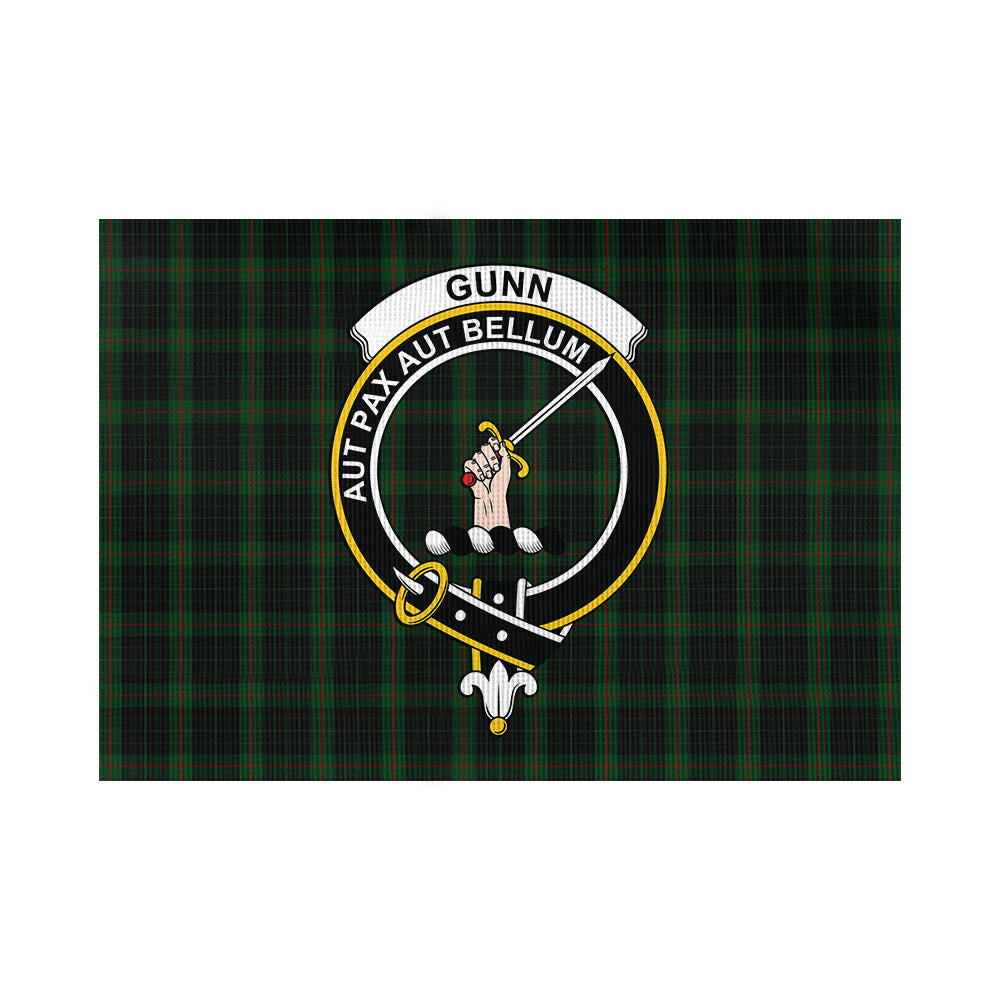 Gunn Logan Tartan Flag with Family Crest - Tartan Vibes Clothing