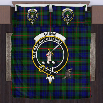 Gunn Modern Tartan Bedding Set with Family Crest