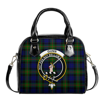 Gunn Modern Tartan Shoulder Handbags with Family Crest