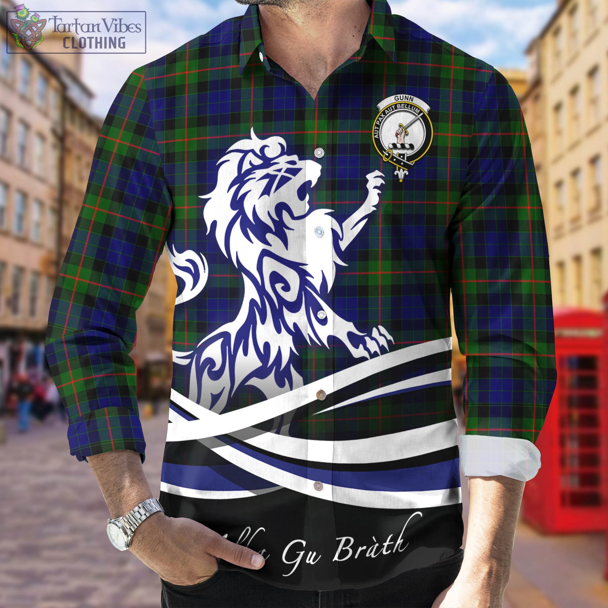 gunn-modern-tartan-long-sleeve-button-up-shirt-with-alba-gu-brath-regal-lion-emblem