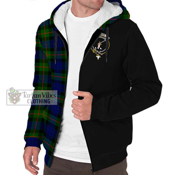 Gunn Modern Tartan Sherpa Hoodie with Family Crest and Half Of Me Style