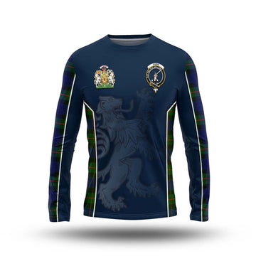 Gunn Modern Tartan Long Sleeve T-Shirt with Family Crest and Lion Rampant Vibes Sport Style