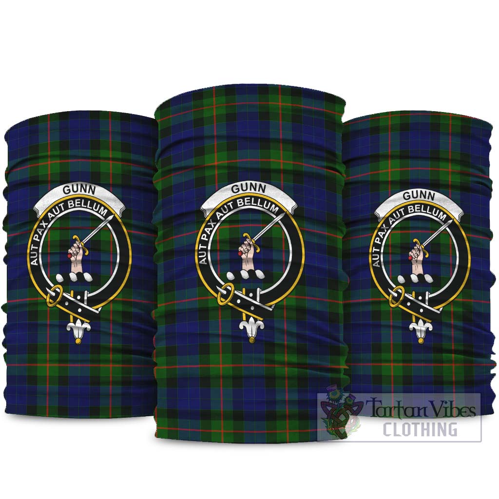 Gunn Modern Tartan Neck Gaiters, Tartan Bandanas, Tartan Head Band with Family Crest