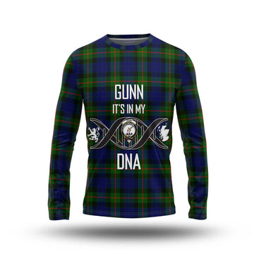 Gunn Modern Tartan Long Sleeve T-Shirt with Family Crest DNA In Me Style