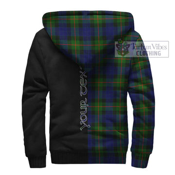 Gunn Modern Tartan Sherpa Hoodie with Family Crest and Half Of Me Style