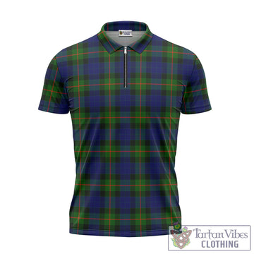 Gunn Modern Tartan Zipper Polo Shirt