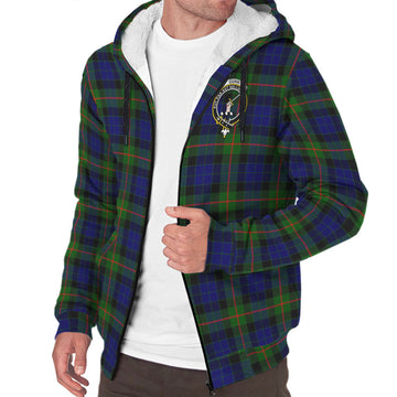 Gunn Modern Tartan Sherpa Hoodie with Family Crest