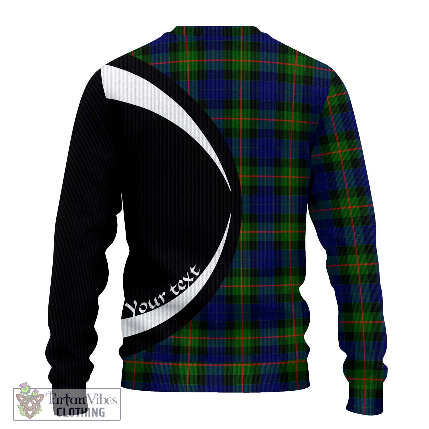 Gunn Modern Tartan Ugly Sweater with Family Crest Circle Style - Tartan Vibes Clothing