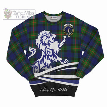 Gunn Modern Tartan Sweatshirt with Alba Gu Brath Regal Lion Emblem