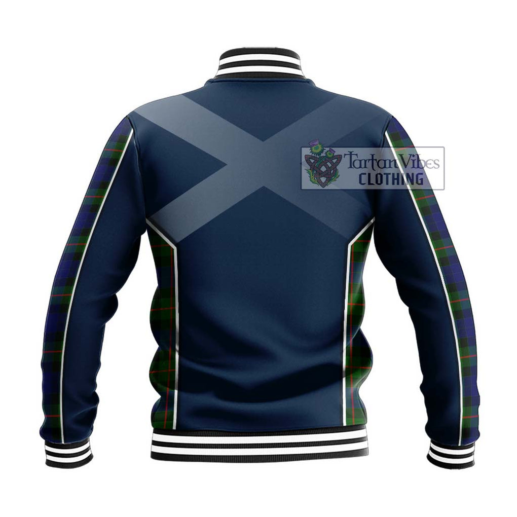 Gunn Modern Tartan Baseball Jacket with Family Crest and Lion Rampant Vibes Sport Style - Tartan Vibes Clothing