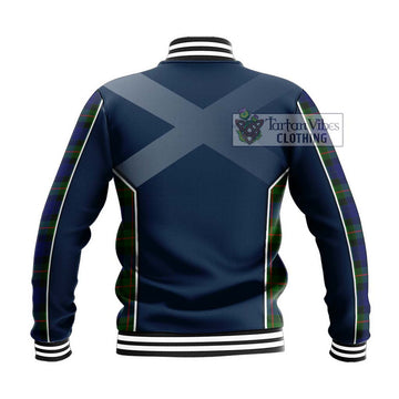 Gunn Modern Tartan Baseball Jacket with Family Crest and Lion Rampant Vibes Sport Style