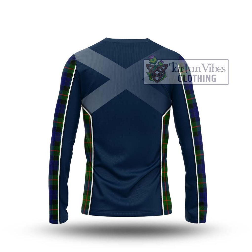 Gunn Modern Tartan Long Sleeve T-Shirt with Family Crest and Lion Rampant Vibes Sport Style - Tartan Vibes Clothing