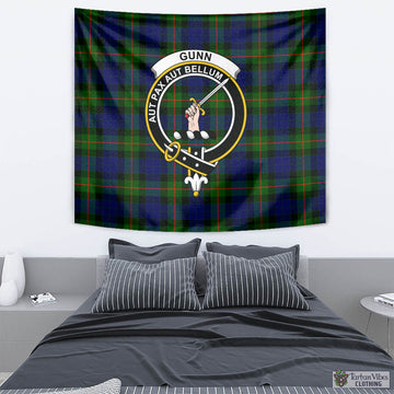 Gunn Modern Tartan Tapestry Wall Hanging and Home Decor for Room with Family Crest