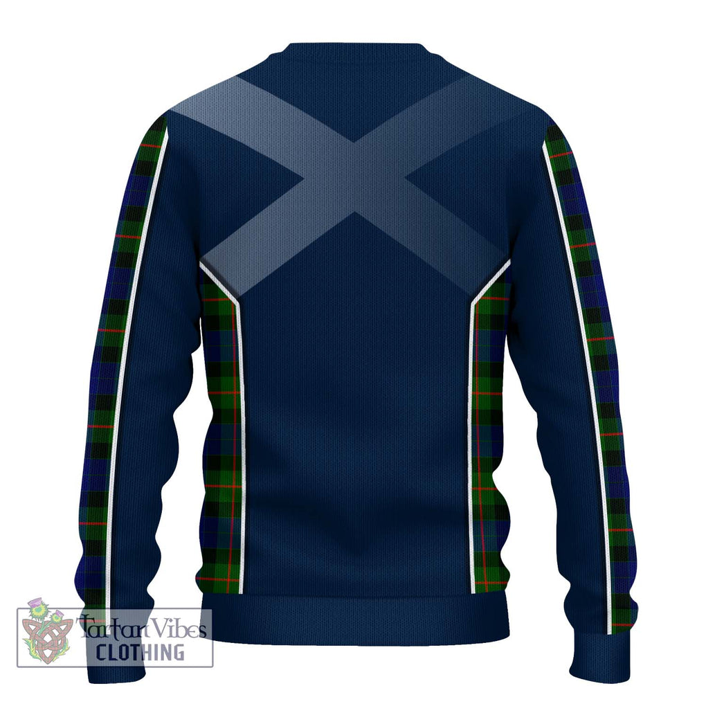 Gunn Modern Tartan Knitted Sweater with Family Crest and Lion Rampant Vibes Sport Style - Tartan Vibes Clothing