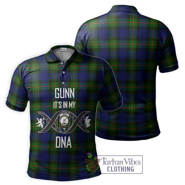 Gunn Modern Tartan Polo Shirt with Family Crest DNA In Me Style