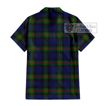 Gunn Modern Tartan Short Sleeve Button Shirt with Family Crest DNA In Me Style