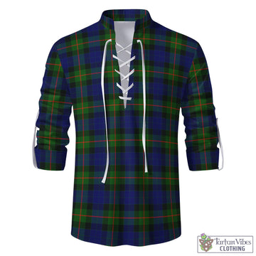 Gunn Modern Tartan Men's Scottish Traditional Jacobite Ghillie Kilt Shirt