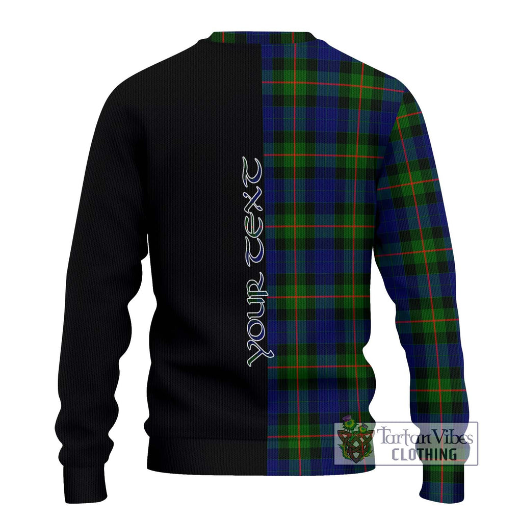 Gunn Modern Tartan Knitted Sweater with Family Crest and Half Of Me Style - Tartanvibesclothing Shop