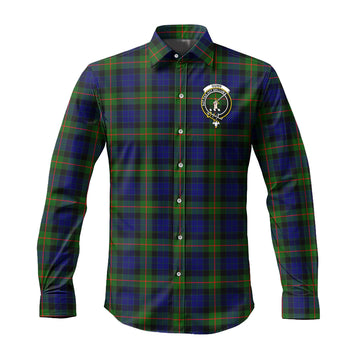 Gunn Modern Tartan Long Sleeve Button Up Shirt with Family Crest