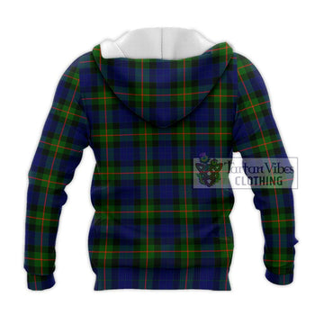 Gunn Modern Tartan Knitted Hoodie with Family Crest DNA In Me Style