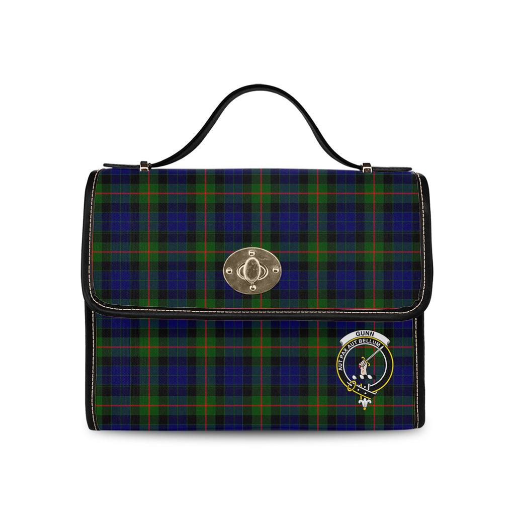 gunn-modern-tartan-leather-strap-waterproof-canvas-bag-with-family-crest