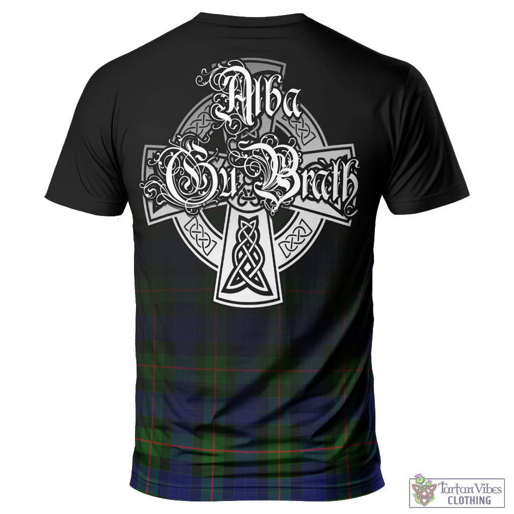 Tartan Vibes Clothing Gunn Modern Tartan T-Shirt Featuring Alba Gu Brath Family Crest Celtic Inspired