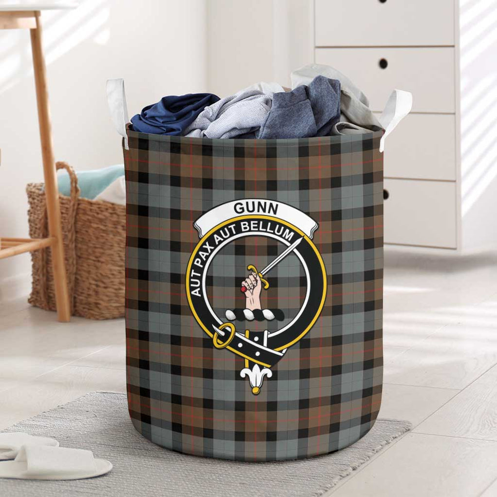 Gunn Weathered Tartan Laundry Basket with Family Crest One Size - Tartanvibesclothing Shop