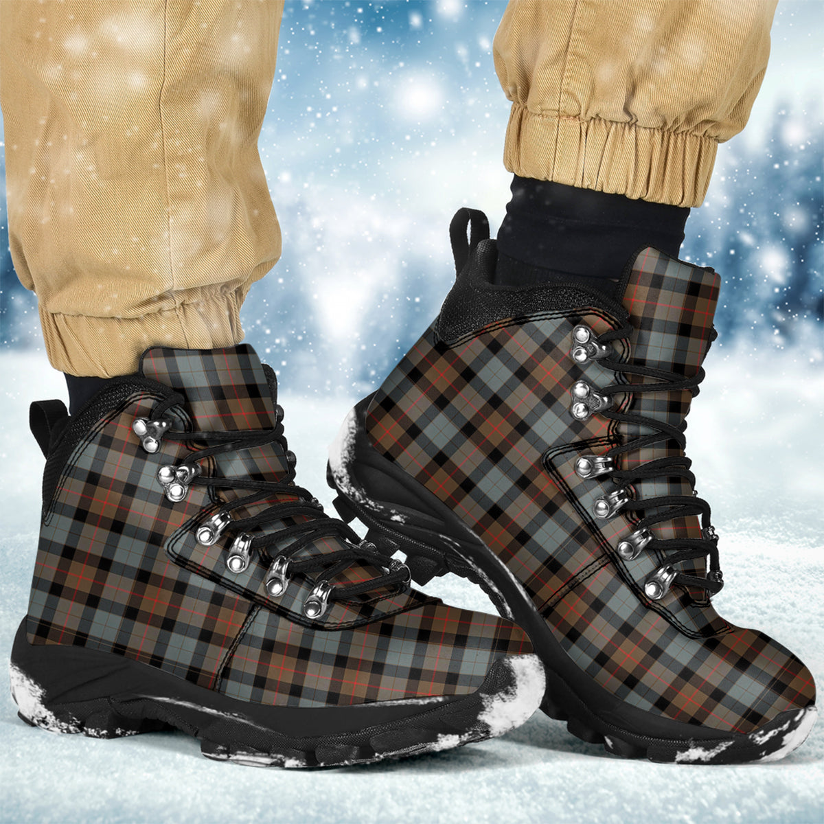 Gunn Weathered Tartan Alpine Boots - Tartanvibesclothing