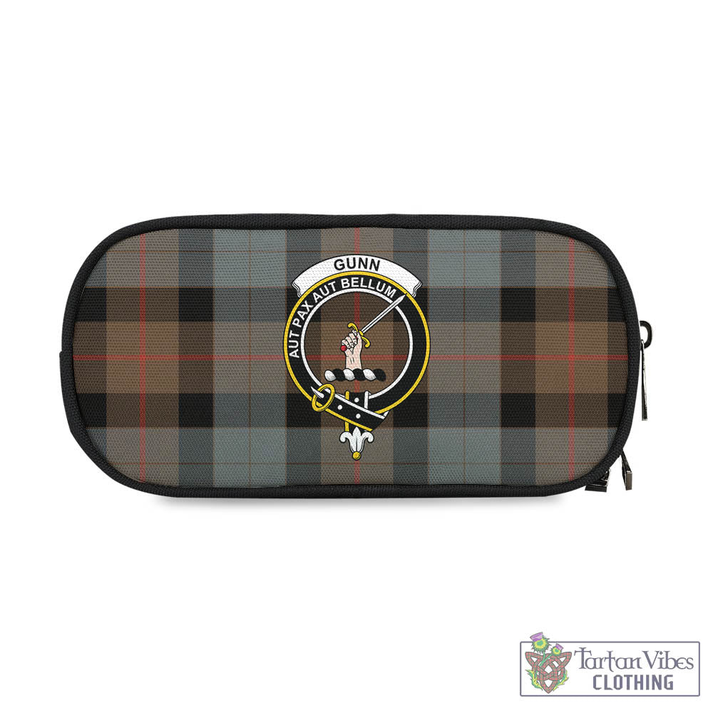 Tartan Vibes Clothing Gunn Weathered Tartan Pen and Pencil Case with Family Crest