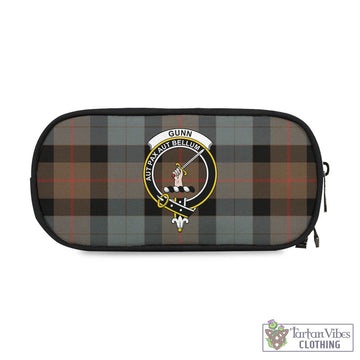 Gunn Weathered Tartan Pen and Pencil Case with Family Crest