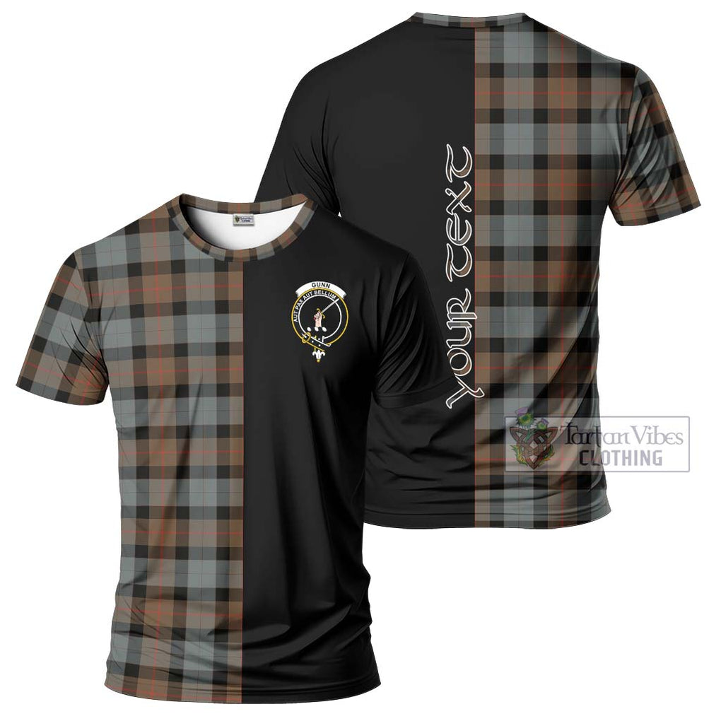 Gunn Weathered Tartan T-Shirt with Family Crest and Half Of Me Style Kid's Shirt - Tartanvibesclothing Shop