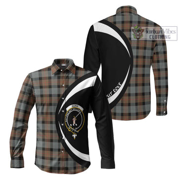 Gunn Weathered Tartan Long Sleeve Button Up with Family Crest Circle Style