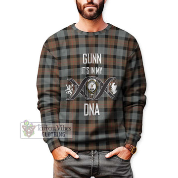 Gunn Weathered Tartan Sweatshirt with Family Crest DNA In Me Style