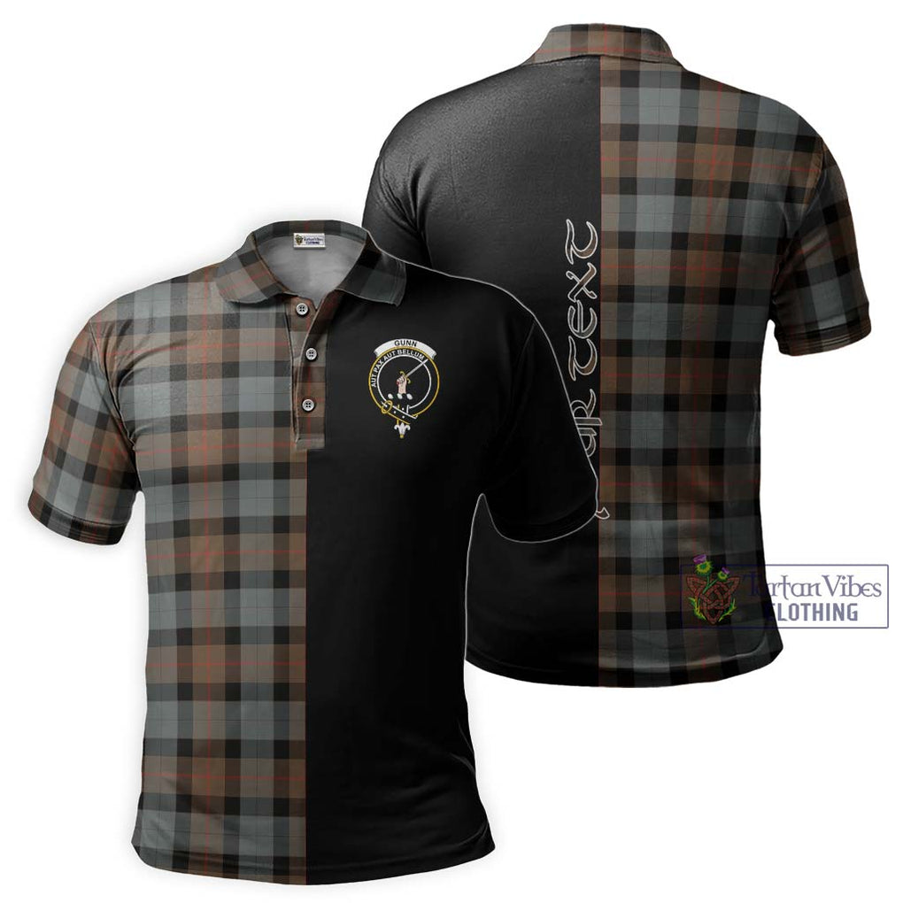 Gunn Weathered Tartan Polo Shirt with Family Crest and Half Of Me Style Kid - Tartanvibesclothing Shop