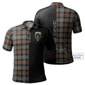 Gunn Weathered Tartan Polo Shirt with Family Crest and Half Of Me Style