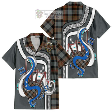 Gunn Weathered Tartan Short Sleeve Button Shirt with Epic Bagpipe Style