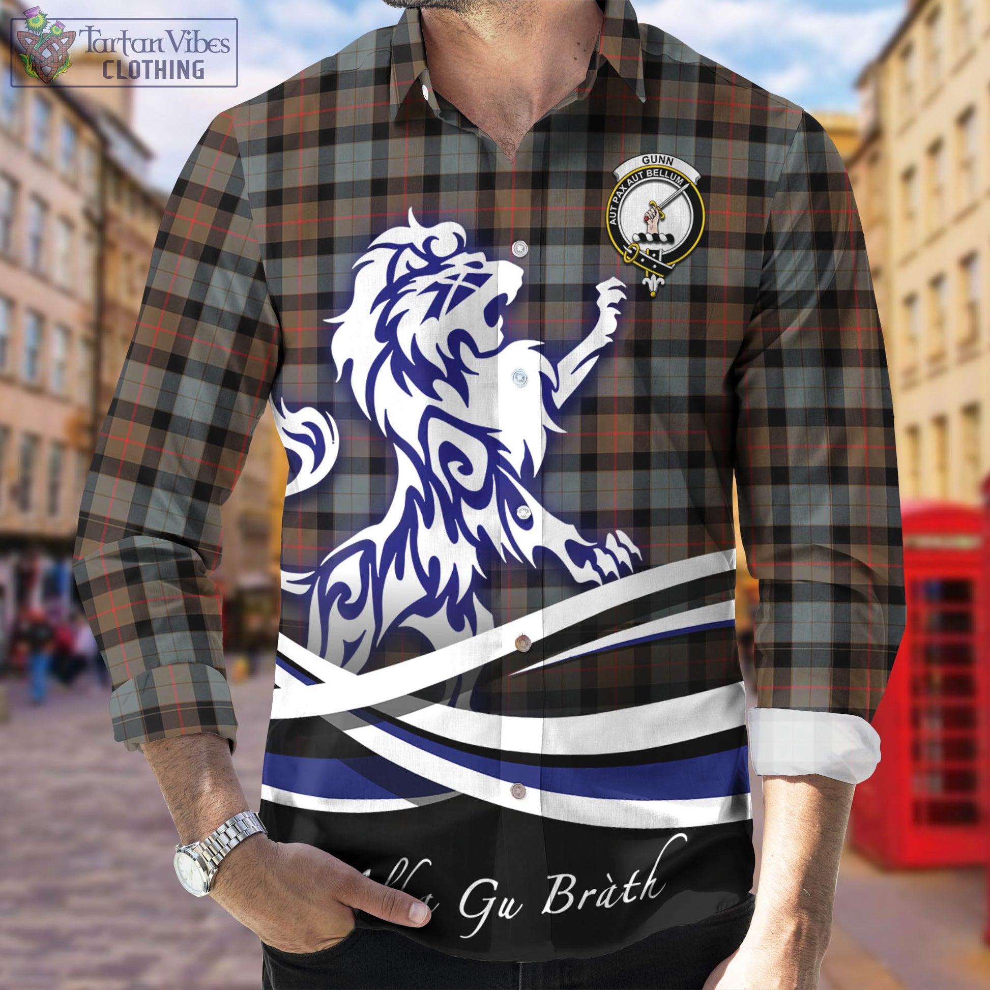 gunn-weathered-tartan-long-sleeve-button-up-shirt-with-alba-gu-brath-regal-lion-emblem