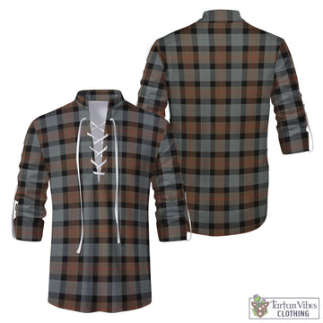 Gunn Weathered Tartan Men's Scottish Traditional Jacobite Ghillie Kilt Shirt