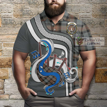 Gunn Weathered Tartan Polo Shirt with Epic Bagpipe Style