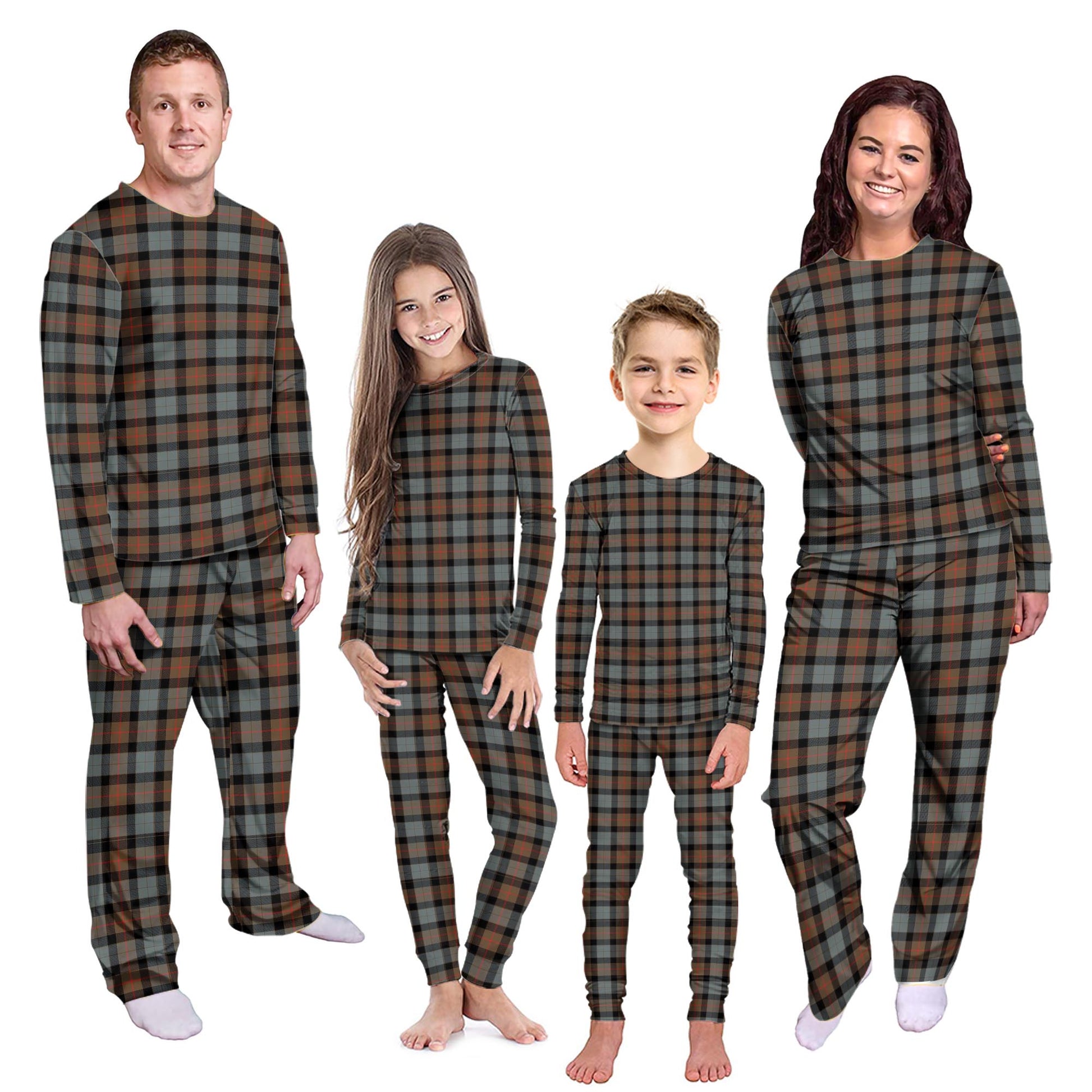 Gunn Weathered Tartan Pajamas Family Set Kid - Tartan Vibes Clothing