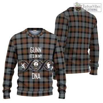 Gunn Weathered Tartan Ugly Sweater with Family Crest DNA In Me Style