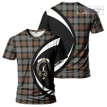 Gunn Weathered Tartan T-Shirt with Family Crest Circle Style