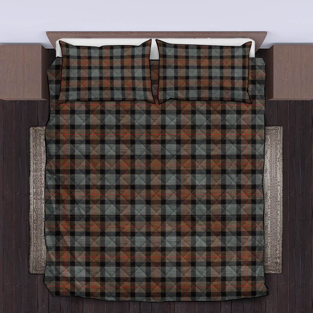 Gunn Weathered Tartan Quilt Bed Set King - Tartan Vibes Clothing