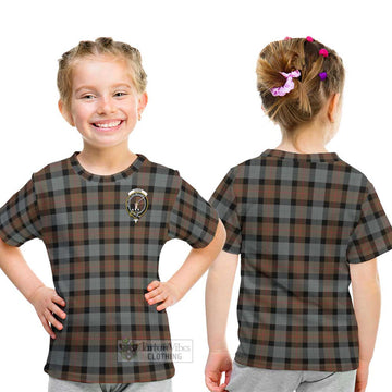 Gunn Weathered Tartan Kid T-Shirt with Family Crest