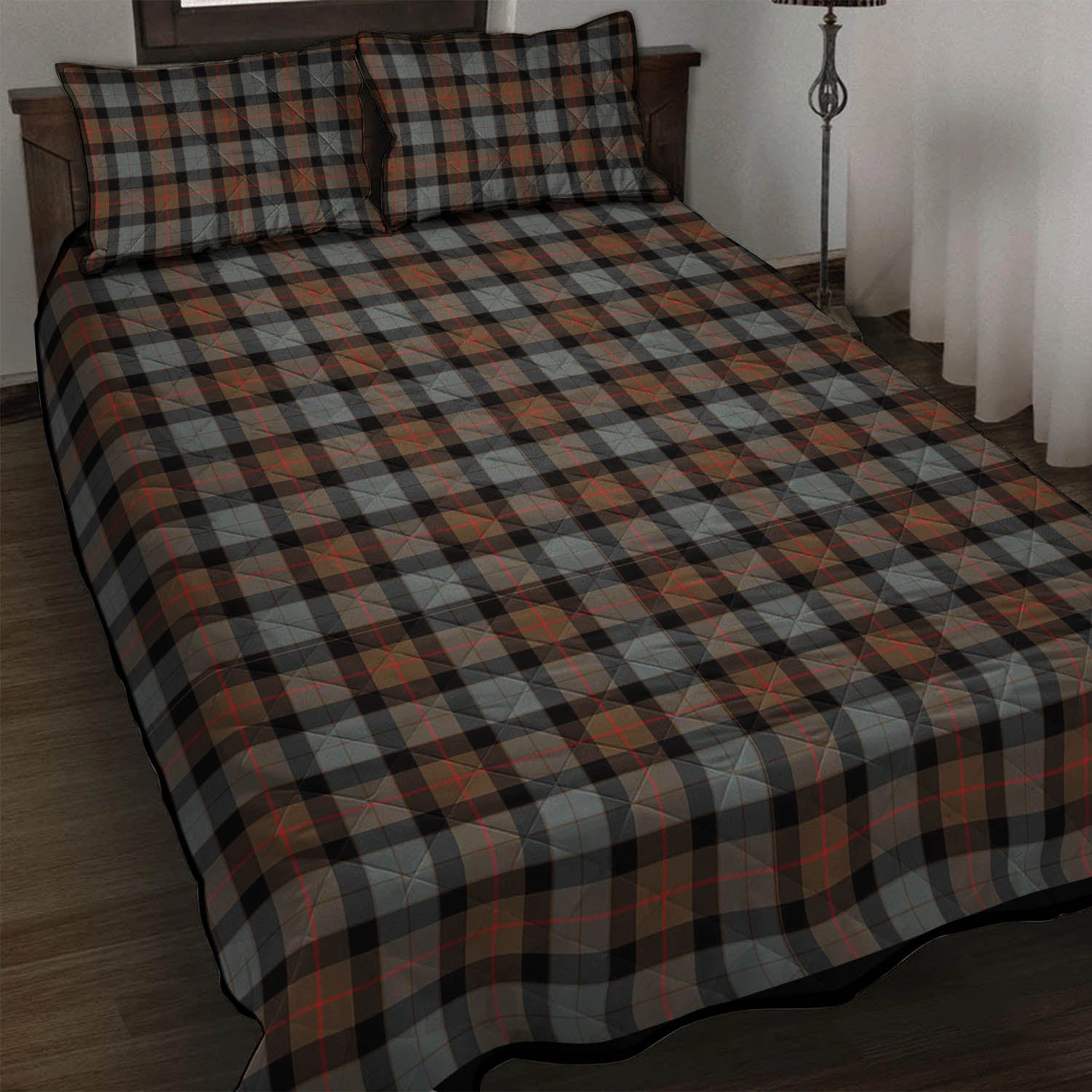 Gunn Weathered Tartan Quilt Bed Set - Tartan Vibes Clothing